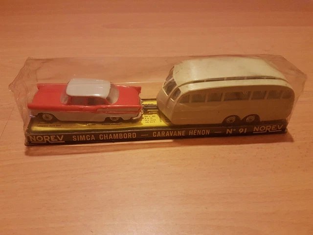 NOREV - 91 - Simca Chambord et Caravane Henon - En boite